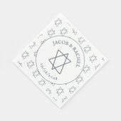 デビッシンプルドのカスタムユダヤ人のエンケ結婚ート スタンダードランチョンナプキン (角)