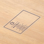 デビッシンプルドのバーネイビー星（ユダヤ教の）バル・ミツバー アクリル招待状 (レイダウン)