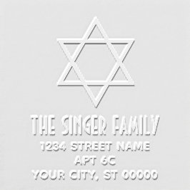 デビッドのスター#4名差出人住所モノグラム