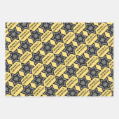 デビッドの大事な行事全パーソナライズされた星 ラッピングペーパーシート (正面3)