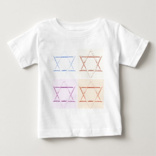 デビッドの日付/星を保存 ベビーTシャツ (正面)