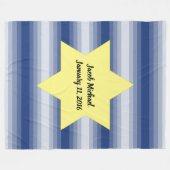 デビッドの星 – あなたの色を選択! フリースブランケット (正面(横))