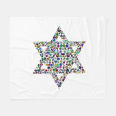 デビッドの星 フリースブランケット (正面(横))