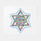 デビッドの星 フリースブランケット (正面(横))