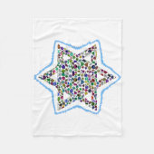 デビッドの星 フリースブランケット (正面)