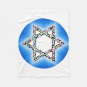 デビッドの星 フリースブランケット (正面)