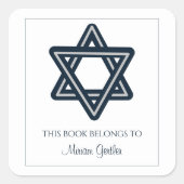 デビッドの編集可能な星 スクエアシール (正面)