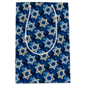 デビッドウォーターカラーハヌカーのスター ミディアムペーパーバッグ (正面)