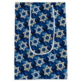 デビッドウォーターカラーハヌカーのスター ミディアムペーパーバッグ (裏面)