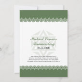 デビッドオリーブバーまたはバルミツワー 招待状 (裏面)