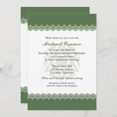 デビッドオリーブバーまたはバルミツワー 招待状 (正面/裏面)