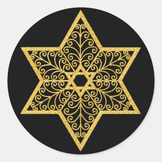 デビッドステッカーのスター ラウンドシール (正面)