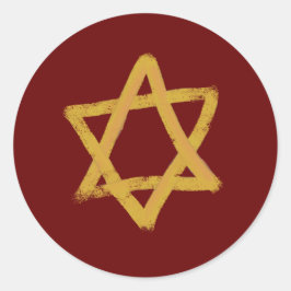 デビッドステッカーのレッドスター ラウンドシール