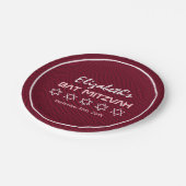 デビッドパターンのスターバルミツワー ペーパープレート (アングル)