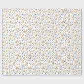 デビッドパターンのパールグレーハヌカー(ユダヤ教)メノラースター ラッピングペーパー (フラット)