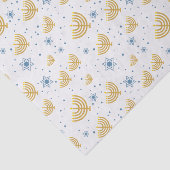 デビッドパターンのパールグレーハヌカー（ユダヤ教）メノラースター 薄葉紙 (詳細)