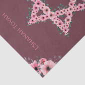 デビッドピンクの花のL'Shanah Tovahスター 薄葉紙 (詳細)