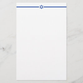 デビッドブルー5.5インチx 8.5インチハーフレターのスター 便箋