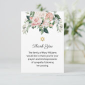 デビッドユダヤ人ピンクフローラ葬儀のスター サンキューカード (スタンド正面)