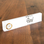 デビッド名ロゴ、 デスクネームプレート (側面)