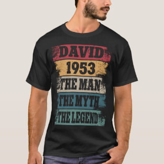 デビッド1953 69年69おもしろい番目の誕生日装飾 Tシャツ
