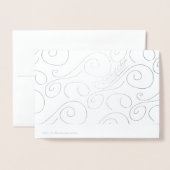 デビッド・ハヌカモダンシルバーの星 箔カード (裏面封筒付き)