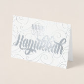 デビッド・ハヌカモダンシルバーの星 箔カード (正面)