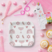 デビッド・ハヌカーのピンク色の星 ペーパープレート (パーティー)