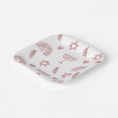 デビッド・ハヌカーのピンク色の星 ペーパープレート (傾斜あり)