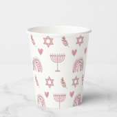 デビッド・ハヌカーのピンク色の星 紙コップ (裏面)