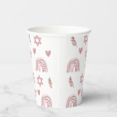 デビッド・ハヌカーのピンク色の星 紙コップ (右)