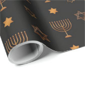 デビッド・ハヌカーのユダヤ黄金の燭台の星 ラッピングペーパー (ロールコーナー)