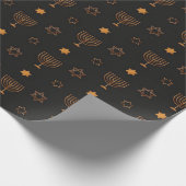 デビッド・ハヌカーのユダヤ黄金の燭台の星 ラッピングペーパー (角)