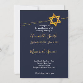 デビッド·ラヴィング·メモリーの   海軍とゴールデン·スター 招待状