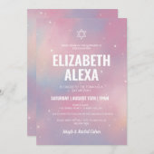 デビッモダンド・バルミツワーの銀河系スター 招待状 (正面/裏面)