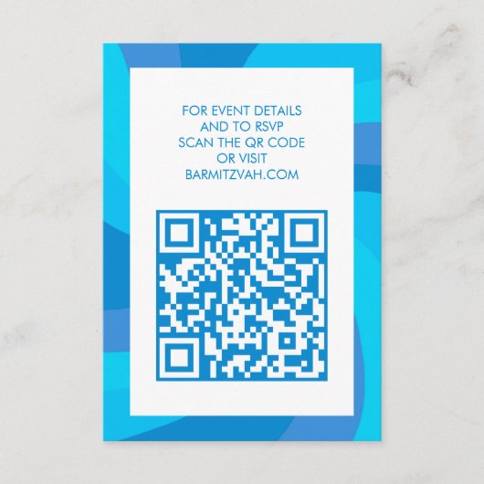 デビモダンッドQRコードの渦星バーバルミツワー エンクロージャーカード (正面)