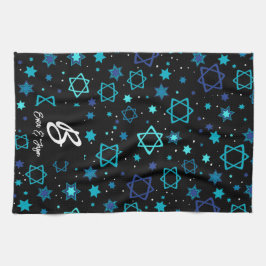 デビモノグラムのッドの星 キッチンタオル