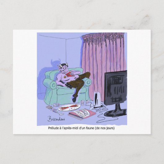 デビュッシーのプレリュード・アレーミディ・ドゥンファウン シーズンポストカード (正面)