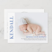 デビュモダンーベビー誕生発表葉書 ポストカード (正面/裏面)