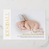 デビュモダンー・フォイルベビー誕生発表 箔シーズンカード (正面)