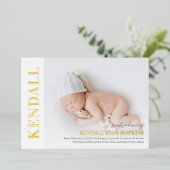 デビュモダンー・フォイルベビー誕生発表 箔シーズンカード (立ち正面)