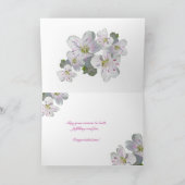 デビューおめでとう春美しいワイルドフラワー カード (内部)