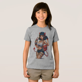 デビルエナジーガールグラフィックティー – Edgy Anime Street トライブレンドＴシャツ