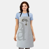 デビルエプロン抽象芸術トレンドインテリアデコールブラック エプロン (着用した状態)