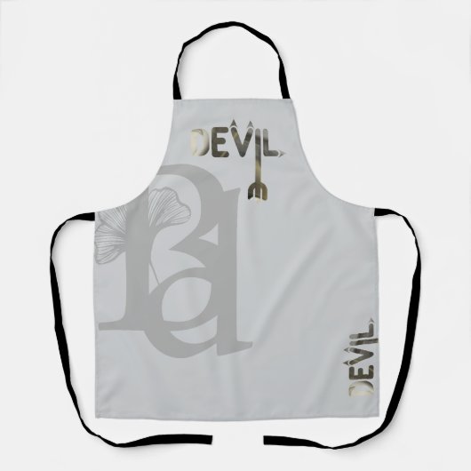 デビルエプロン抽象芸術トレンドインテリアデコールブラック エプロン (正面)
