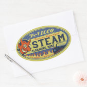 デビルコスチームクリーナー 楕円形シール (封筒)