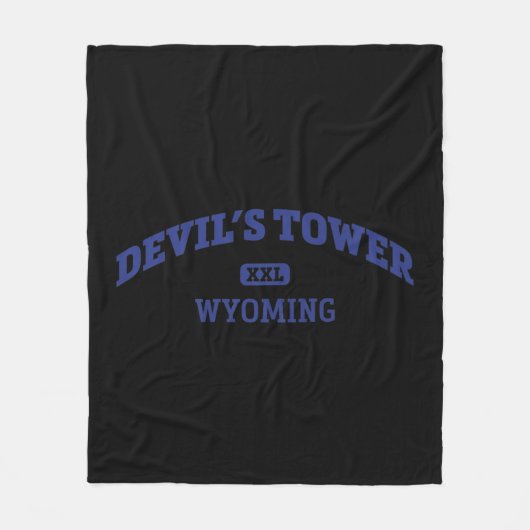 デビルズタワーカレッジスタイルロック登山エリアデ フリースブランケット (正面)