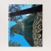 デビルズタワーサウスダコタ。クリスマスグリーティング ジグソーパズル (縦)