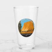 デビルズタワーナショナルモニュメントワイオミングヴィンテージ タンブラーグラス (正面)