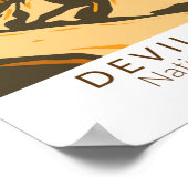 デビルズタワーナショナルモニュメントワイオミングヴィンテージ ポスター (角)